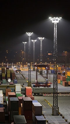 LED-Flächenbeleuchtung von Philips auf den Eurogate Containerterminals in Bremerhaven