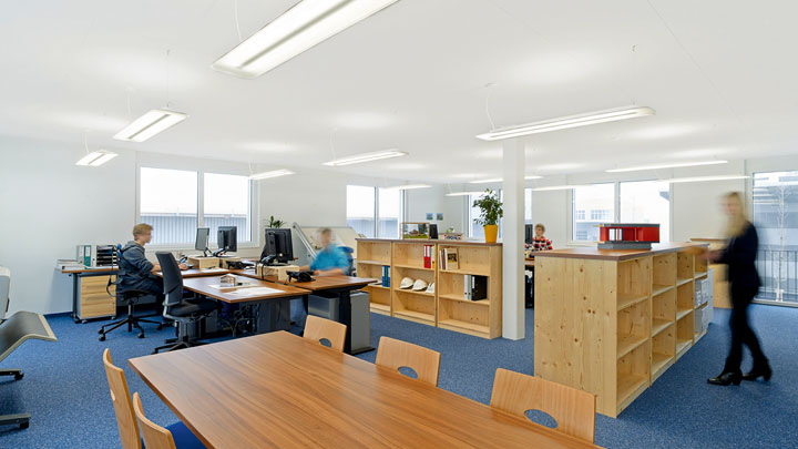 LED-Beleuchtung im Architekturbüro Planteams