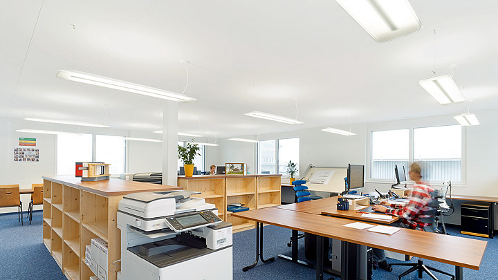 LED-Beleuchtung im Architekturbüro Planteams