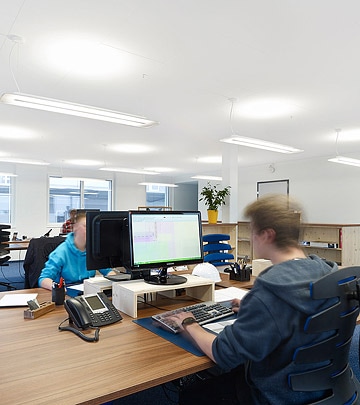 LED-Beleuchtung im Architekturbüro Planteams