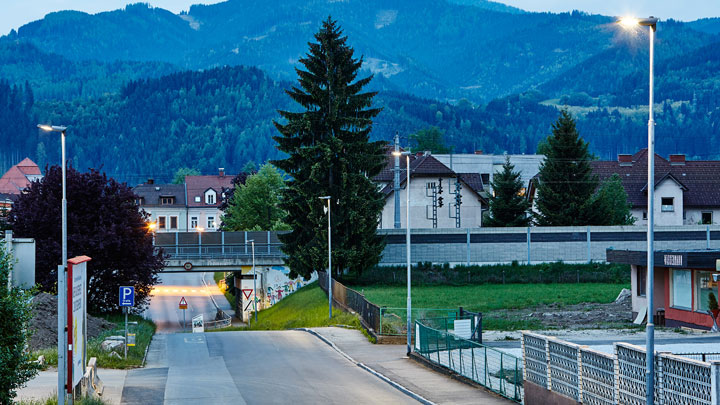 LED-Straßenbeleuchtung in der Stadtgemeinde Knittelfeld