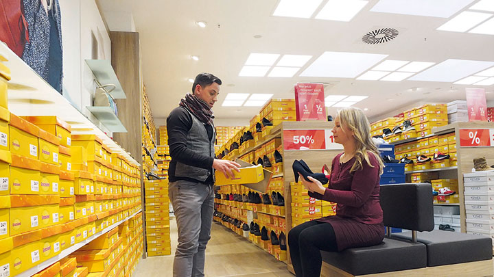 Shop-Beleuchtung bei Deichmann