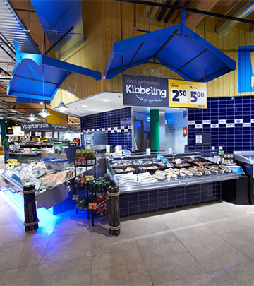 Philips Lighting zur Beleuchtung von Fisch unterstreicht die Frische, Jumbo Foodmarkt, Niederlande
