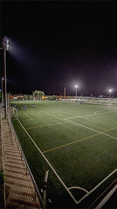 Sportplatz in Rivas, mit Beleuchtung von Philips 
