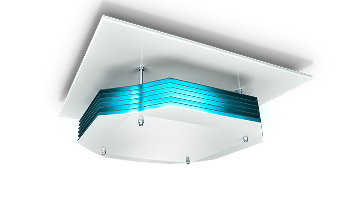 image du plafonnier de désinfection aérienne supérieure par UV-C