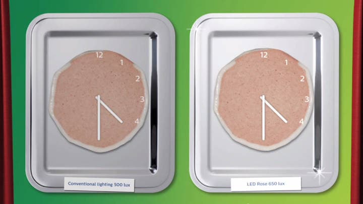 Vidéo sur les produits d'éclairage Philips permettant de réduire la décoloration de la viande