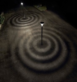 Différents effets au sol peuvent être obtenus avec le luminaire Metronomis LED