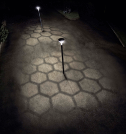 Différents effets au sol peuvent être obtenus avec le luminaire Metronomis LED