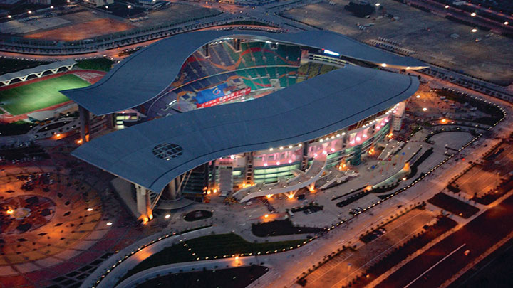 Le stade olympique de Guangzhou mis en lumière par les produits d'éclairage Philips