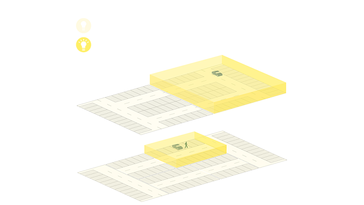 GreenParking de Philips Lighting : configurez plusieurs zones de gradation d’éclairage de parking à l’aide d’une télécommande