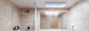 Philips Skylight wurde entwickelt, um die natürliche Helligkeit, die Farbschattierungen und die Tiefe des Sonnenlichts nachzubilden. Dank der patentierten NatureConnect-LED-Technologie erzeugt es den Eindruck von Tageslicht im Innenraum.
