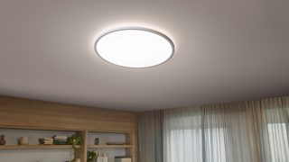 Les ampoules à filament LED d'inspiration vintage suspendues comme des suspensions créent une ambiance chaleureuse dans une salle à manger confortable, présentant des solutions d'éclairage Habitat économes en énergie et élégantes